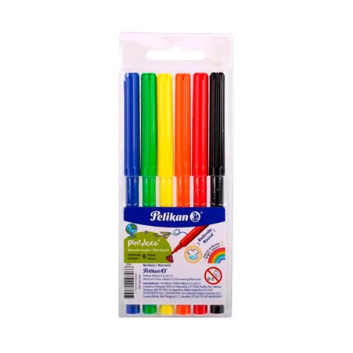 MARCADOR PINTALOCO X 6 UNIDADES PELIKAN