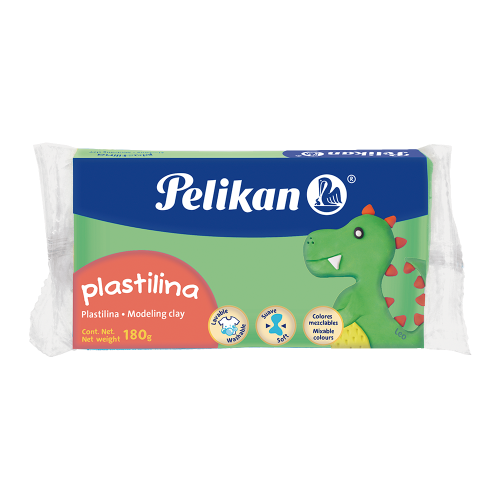 144412 PLASTILINA COLOR VERDE CLARO X 180 GR X UNIDAD PELIKAN - Imagen 1