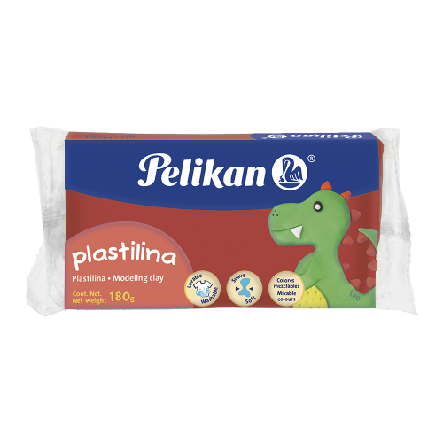 144414 PLASTILINA COLOR ROJO X 180 GR X UNIDAD PELIKAN - Imagen 1
