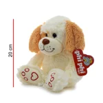 PELUCHE PERRO 20 CM CON CORAZON TE AMO