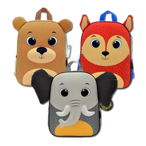 146153 MOCHILA 12 PULGADAS CON RELIEVE ANIMALES PHI PHI BAGS - Imagen 1