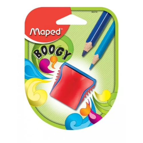SACAPUNTA PLASTICO BOOGY 2 ORIFICIOS CON DEPOSITO BLISTER X 1   MAPED
