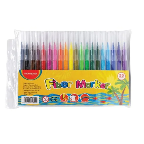 MARCADOR X 20 COLORES KEYROAD KEYROAD