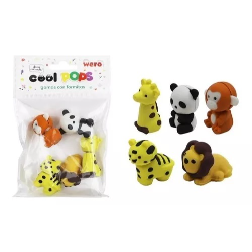 147248 GOMA BORRAR 3D ANIMALS X 5 UNIDADES - Imagen 1