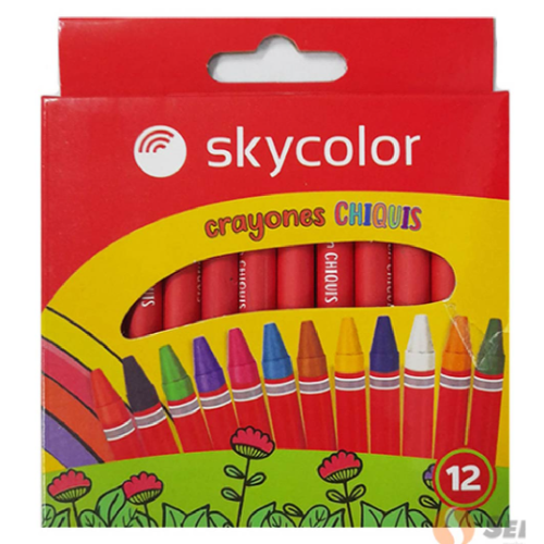 147703 CRAYONES DE CERA CHIKIS X 12 UNIDADES - Imagen 1