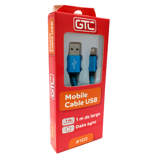 148033 CABLE USB A IPHONE - 103BL - Imagen 1