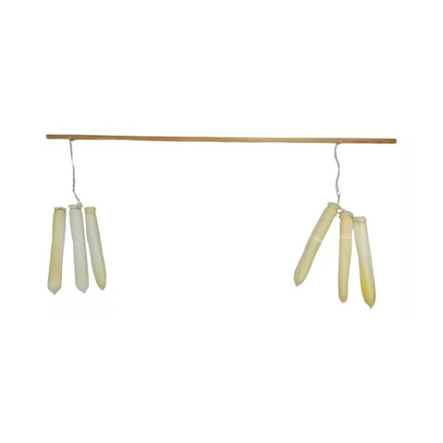 148727 VELERO VARILLA DE MADERA DE 60 CM + 6 VELAS GOMA ESPUMA - Imagen 1