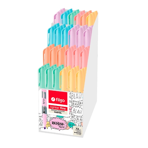 RESALTADOR PASTEL LIGHTER FINE DISPLAY X 72 UNIDADESFILGO FILGO