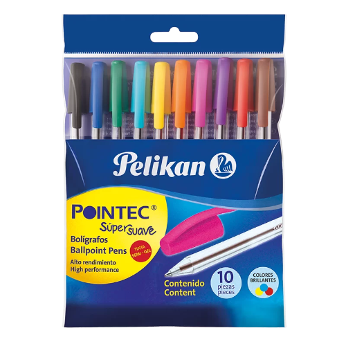 149962 BOLIGRAFO POINTEC SURTIDOS X 10 UNIDADES PELIKAN - Imagen 1
