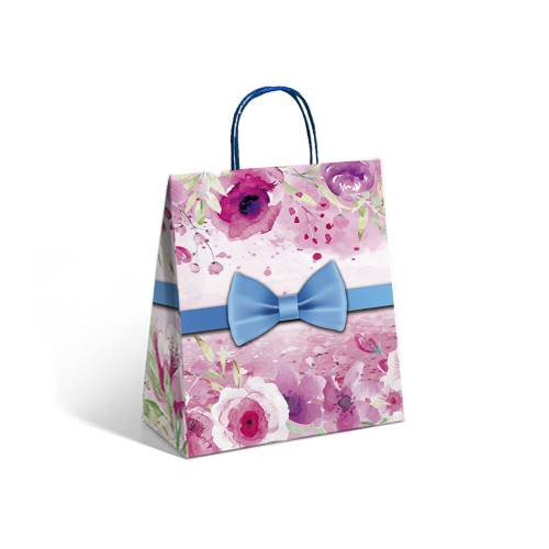 151583 BOLSA REGALO 22X10X24 MOÑO BLUE - Imagen 1