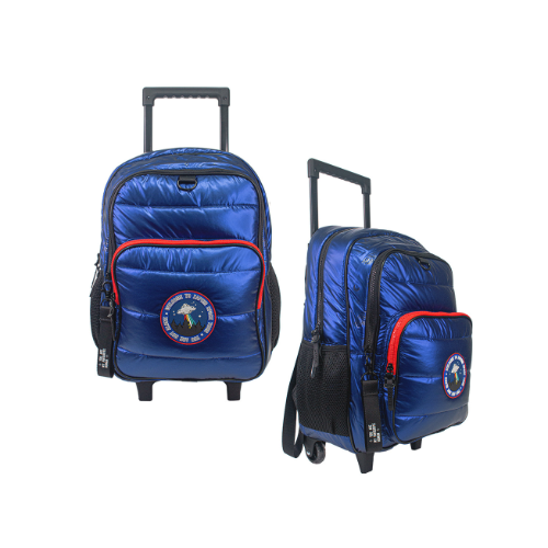152407 MOCHILA CON CARRO DE 16 PULGADAS MATELASEADA CON LOGO OVNI Y LLAVERO REMOVIBLE ZAPHIR - Imagen 1