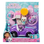 LA CASA DE MUÑECAS DE GABBY - VEHÍCULO CARLITA RUEDA LIBRE CON FIGURA PANDY PAWS VULCANITA