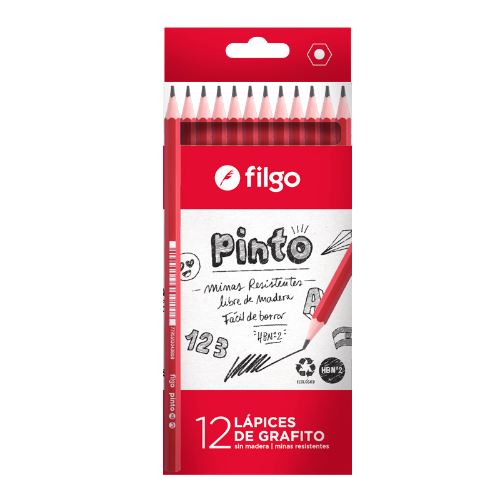LAPIZ NEGRO HB PINTO X 12 UNIDADES FILGO