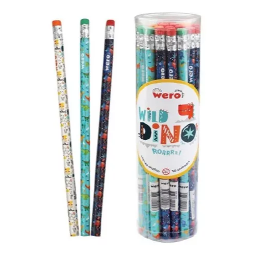 153121 LAPIZ NEGRO CON TOPPER DINO PARTY - Imagen 1