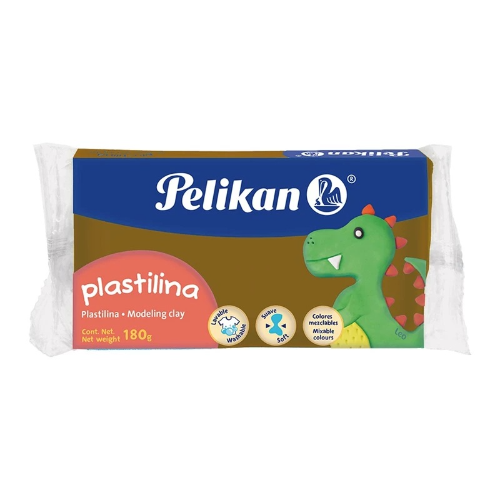 153229 PLASTILINA COLOR MARRON X 180 GR X UNIDAD PELIKAN - Imagen 1