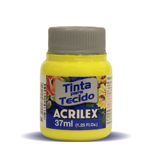 PINTURA TELA X 37 ML MATE AMARILLO LIMÓN ACRILEX