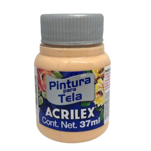 153859 PINTURA TELA X 37 ML MATE AMARILLO DURAZNO ACRILEX - Imagen 1