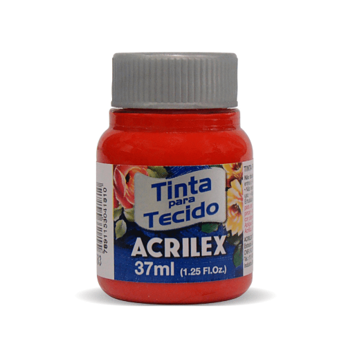 PINTURA TELA X 37 ML MATE ROJO TOMATE ACRILEX