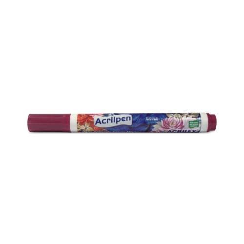 MARCADOR TELA ACRILPEN VINO ACRILEX