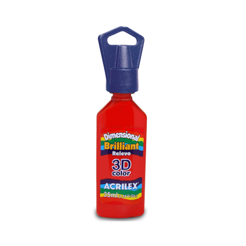 PINTURA DIMENSIONAL BRILLANT X 35 ML ROJO FUEGO ACRILEX