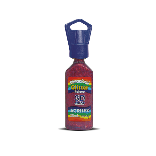 PINTURA DIMENSIONAL X 35 ML GLITTER ROJO ACRILEX