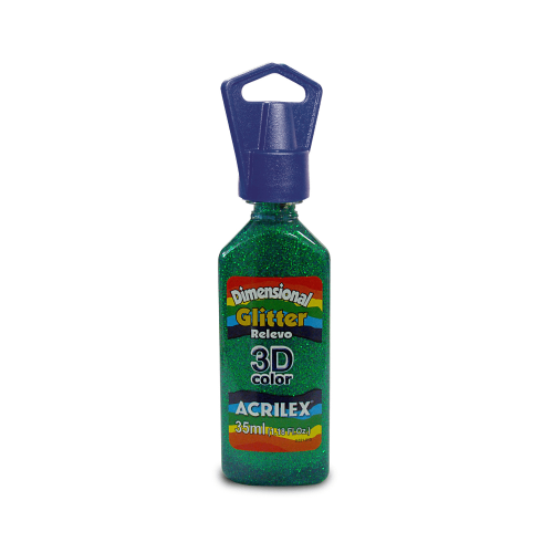 PINTURA DIMENSIONAL X 35 ML GLITTER VERDE ACRILEX