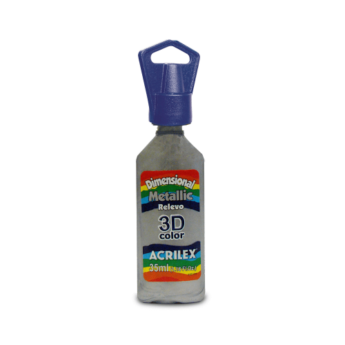 PINTURA DIMENSIONAL X 35 ML METALICA PLATA ACRILEX
