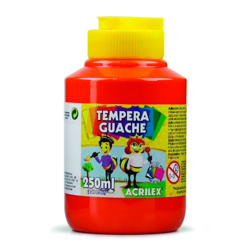 TEMPERA ROJO FUEGO X 250 ML ACRILEX