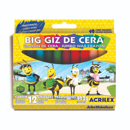 CRAYONES DE CERA X 12 COLORES ACRILEX