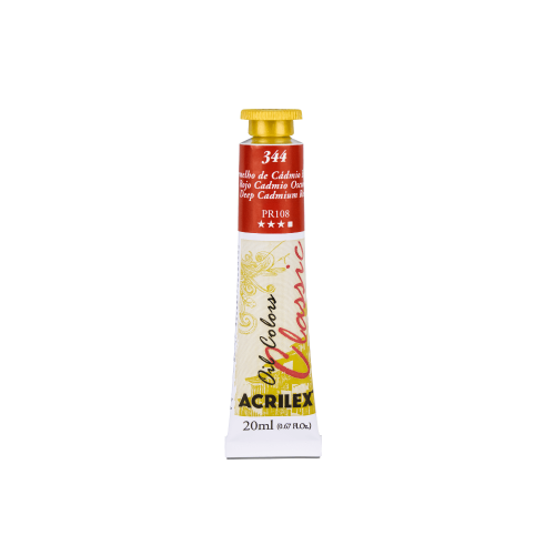 154020 OLEOS CLASICOS X 20 ML ROJO CADMIO OSCURO ACRILEX - Imagen 1