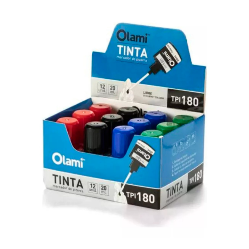 TINTA PARA MARCADOR DE PIZARRA COLORES SURTIDOS X 12 OLAMI