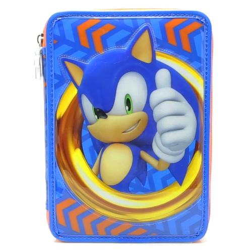 156516 CARTUCHERA 1 PISO PVC SONIC, INCLUYE UTILES CRESKO - Imagen 1