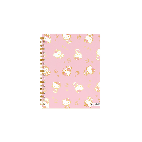 156823_1 CUADERNO 16X21 TAPA DURA CON ESPIRAL X 80 HOJAS HELLO KITTY - Imagen 1
