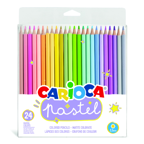 LAPIZ COLOR X 24 LARGOS PASTEL CARIOCA