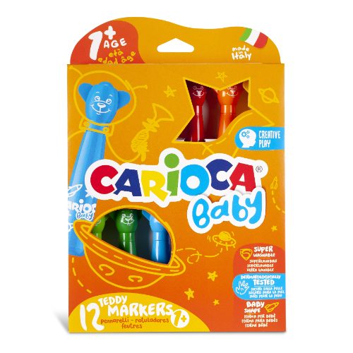 156901 MARCADOR X 12 BABY TEDDY CARIOCA - Imagen 1