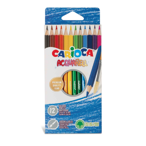 LAPIZ COLOR X 12 LARGOS ACUARELABLES CARIOCA