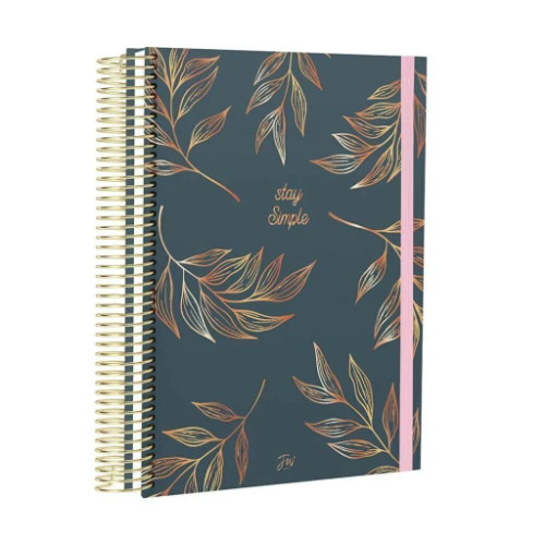 157151 CUADERNO 16X21 CON ESPIRAL MINIMALISTA X 96 HOJAS RAYADO - Imagen 1