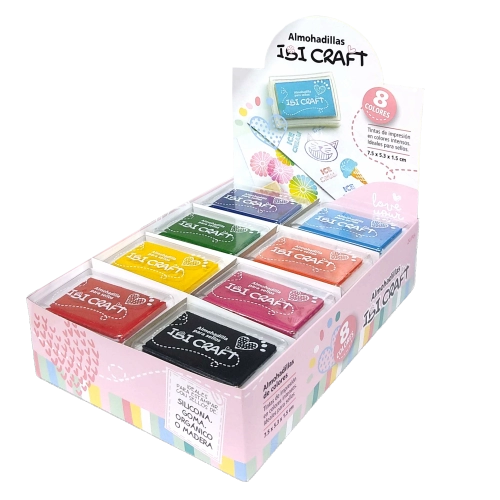 ALMOHADILLAS DE COLORES 75X53 MM X UNIDAD IBI