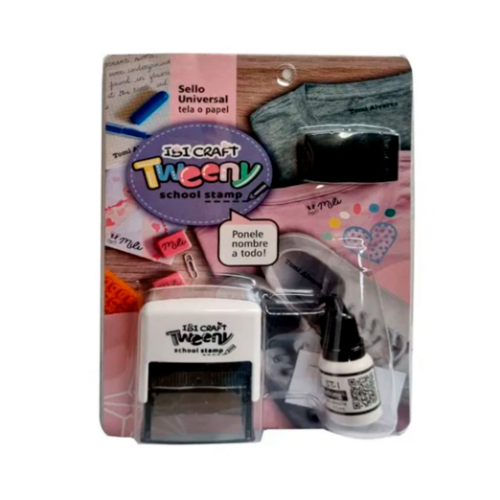 SET SCHOOL STAMP (SELLO TEXTIL + ALMOHADILLA + TINTA) IBI