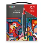 MARCADOR SKETCH DOBLE PUNTA BOX SURTIDO X 32 UNIDADES CARIOCA PLUS