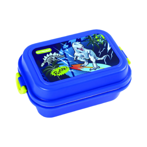 LUNCHERA PLASTICA CON BANDEJA MICROONDAS DINO KEYROAD