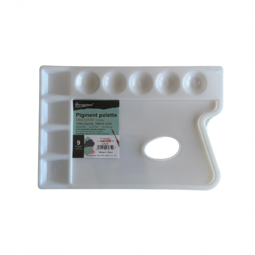 157854 PALETA PLASTICA RIGIDA RECTANGULAR 9 HOYOS 235X16CM GIORGIONE - Imagen 1