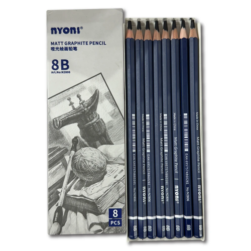 157923 LAPIZ NEGRO 8B X UNIDAD 8B NYONI - Imagen 1