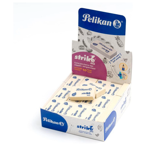 157937 GOMA BORRAR BLANCA STRIKE X UNIDAD PELIKAN - Imagen 1