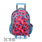 MOCHILA CON CARRO FLOWERS 18 PULGADAS PHI PHI BAGS