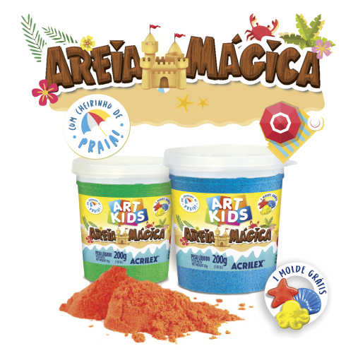 158117 ARENA MAGICA X 200 G COLORES VARIADOS ACRILEX - Imagen 1