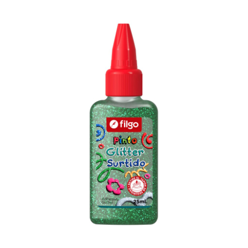 ADHESIVO GLITTER VERDE X 25 ML X UNIDAD FILGO
