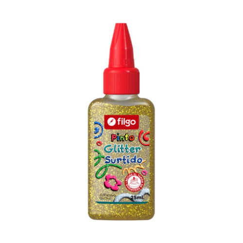 ADHESIVO GLITTER DORADO X 25 ML X UNIDAD FILGO