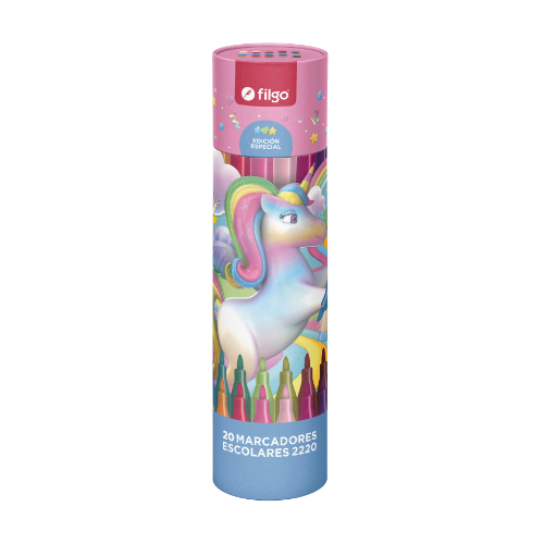 158916 MARCADOR PINTO 2220 FANTASIA UNICORNIO X 20 UNIDADES FILGO - Imagen 1