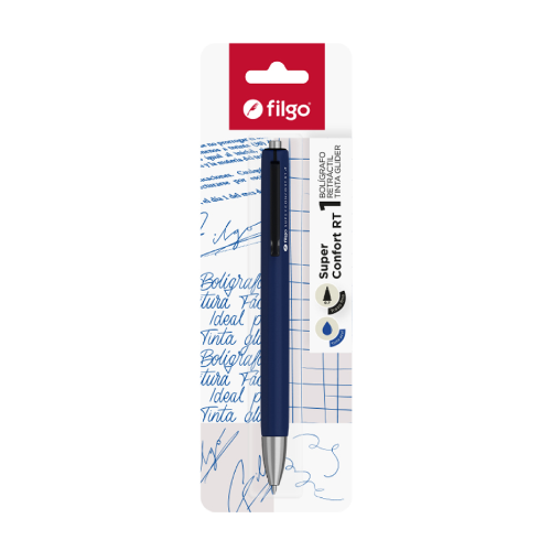 BOLIGRAFO GLIDER SUPER CONFORT RT 0.7 AZUL BLISTER X UNIDAD FILGO